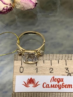 *Кольцо р.17,5 Белый Топаз цв Лимонное, арт. 01.03095-5,21 (вес 5,21 г) - фото 146444 *Кольцо р.17,5 Белый Топаз цв Лимонное, арт. 01.03095-5,21 (вес 5,21 г) - фото 146444