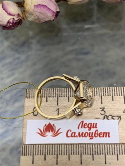 *Кольцо р.17,5 Белый Топаз цв Лимонное, арт. 01.03095-5,21 (вес 5,21 г) - фото 146445 *Кольцо р.17,5 Белый Топаз цв Лимонное, арт. 01.03095-5,21 (вес 5,21 г) - фото 146445