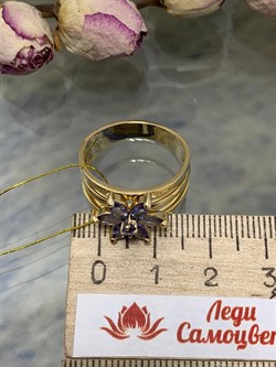 *Кольцо Незабудка р.18 Танзанит цв Лимонное арт. 01.00599-986 (вес 5,64 г) - фото 146461 *Кольцо Незабудка р.18 Танзанит цв Лимонное арт. 01.00599-986 (вес 5,64 г) - фото 146461