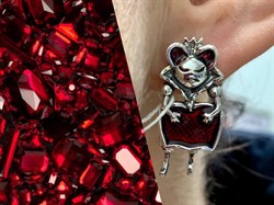 *Серьги Red+White Эмаль арт. 1758С-016 вес 7,1 г - фото 146549