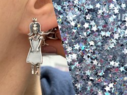 *Серьги Red+White Эмаль арт. 1758С-016 вес 7,1 г - фото 146550