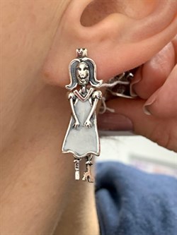 *Серьги Red+White Эмаль арт. 1758С-016 вес 7,1 г - фото 146554