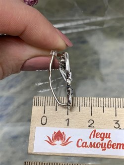 *Серьги Red+White Эмаль арт. 1758С-016 вес 7,1 г - фото 146557