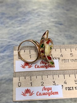 *Кольцо р.19 Янтарь цв Красное арт 810455-016 Вес 9,35 - фото 147340 *Кольцо р.19 Янтарь цв Красное арт 810455-016 Вес 9,35 - фото 147340