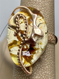 *Кольцо р.17,75 Янтарь цв Красное арт 810000-431 Вес 7 гр - фото 147376 *Кольцо р.17,75 Янтарь цв Красное арт 810000-431 Вес 7 гр - фото 147376