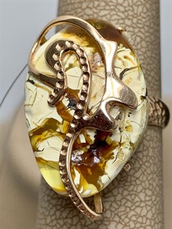 *Кольцо р.17,75 Янтарь цв Красное арт 810000-431 Вес 7 гр - фото 147378 *Кольцо р.17,75 Янтарь цв Красное арт 810000-431 Вес 7 гр - фото 147378