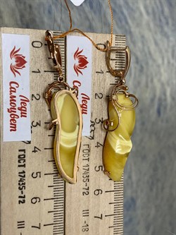 *Серьги Янтарь цв Красное арт. 13020111517-628, (Вес 8,88г) - фото 147443 *Серьги Янтарь цв Красное арт. 13020111517-628, (Вес 8,88г) - фото 147443