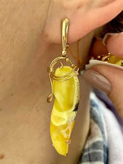 *Серьги Янтарь цв Красное арт. 13020111517-628, (Вес 8,88г) - фото 147446 *Серьги Янтарь цв Красное арт. 13020111517-628, (Вес 8,88г) - фото 147446