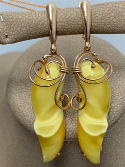 *Серьги Янтарь цв Красное арт. 13020111517-628, (Вес 8,88г) - фото 147447 *Серьги Янтарь цв Красное арт. 13020111517-628, (Вес 8,88г) - фото 147447