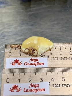 *Подвеска Янтарь цв Красное арт 813000-465 Вес 4,27 - фото 147499