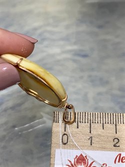 *Подвеска Янтарь цв Красное арт 813000-465 Вес 4,27 - фото 147501