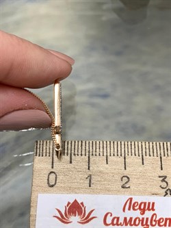 *Колье р.45 Белый Бр цв Красное арт 6-362-073 вес 2,6 г - фото 150036