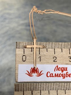 *Колье р.45 Белый Бр цв Красное арт 6-362-073 вес 2,6 г - фото 150037