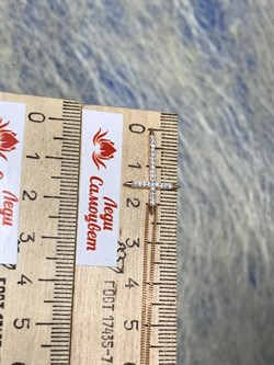 *Колье р.45 Белый Бр цв Красное арт 6-362-073 вес 2,6 г - фото 150039