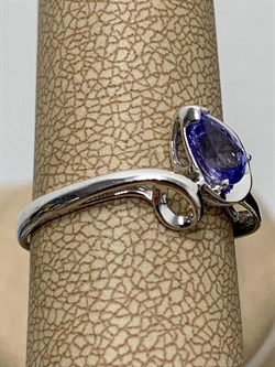 *Кольцо р.18,5 Танзанит цв Белое арт 1-206468-00-31-881 вес 2,05 г - фото 150047