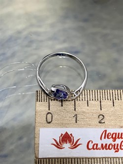 *Кольцо р.18,5 Танзанит цв Белое арт 1-206468-00-31-881 вес 2,05 г - фото 150053