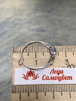 *Кольцо р.18,5 Танзанит цв Белое арт 1-206468-00-31-881 вес 2,05 г - фото 150054