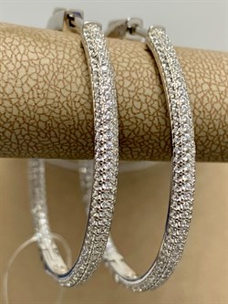 *Серьги Конго Белый Фианит Микро Вставки арт. CZ-E02943-X-W-X-X-W-679, (вес 8,6 г) - фото 150209 *Серьги Конго Белый Фианит Микро Вставки арт. CZ-E02943-X-W-X-X-W-679, (вес 8,6 г) - фото 150209