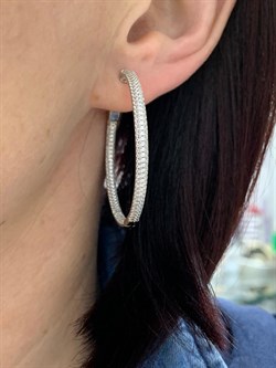 *Серьги Конго Белый Фианит Микро Вставки арт. CZ-E02943-X-W-X-X-W-679, (вес 8,6 г) - фото 150211 *Серьги Конго Белый Фианит Микро Вставки арт. CZ-E02943-X-W-X-X-W-679, (вес 8,6 г) - фото 150211