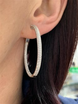 *Серьги Конго Белый Фианит Микро Вставки арт. CZ-E02943-X-W-X-X-W-679, (вес 8,6 г) - фото 150212 *Серьги Конго Белый Фианит Микро Вставки арт. CZ-E02943-X-W-X-X-W-679, (вес 8,6 г) - фото 150212