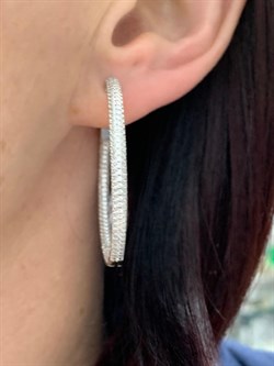 *Серьги Конго Белый Фианит Микро Вставки арт. CZ-E02943-X-W-X-X-W-679, (вес 8,6 г) - фото 150213 *Серьги Конго Белый Фианит Микро Вставки арт. CZ-E02943-X-W-X-X-W-679, (вес 8,6 г) - фото 150213