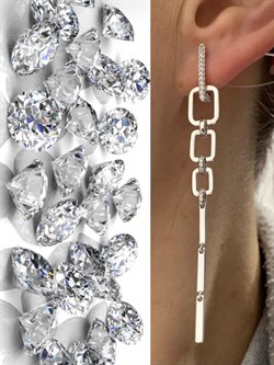 *Серьги Белый Фианит арт. 02-2631/00КЦ-00-868 вес 5,59 г - фото 150454 *Серьги Белый Фианит арт. 02-2631/00КЦ-00-868 вес 5,59 г - фото 150454