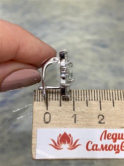 *Серьги Празиолит арт. 02-2409/000П-00-931  вес 5,23 г - фото 150906 *Серьги Празиолит арт. 02-2409/000П-00-931  вес 5,23 г - фото 150906