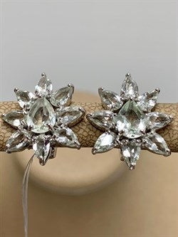 *Серьги Празиолит арт. 02-2409/000П-00-931  вес 5,23 г - фото 150909 *Серьги Празиолит арт. 02-2409/000П-00-931  вес 5,23 г - фото 150909