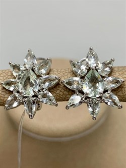 *Серьги Празиолит арт. 02-2409/000П-00-931  вес 5,23 г - фото 150910 *Серьги Празиолит арт. 02-2409/000П-00-931  вес 5,23 г - фото 150910