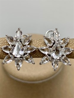 *Серьги Горный Хрусталь арт. 02-2409/00ГХ-00-921 вес 5,28 г - фото 150929 *Серьги Горный Хрусталь арт. 02-2409/00ГХ-00-921 вес 5,28 г - фото 150929