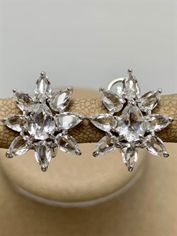 *Серьги Горный Хрусталь арт. 02-2409/00ГХ-00-921 вес 5,28 г - фото 150930 *Серьги Горный Хрусталь арт. 02-2409/00ГХ-00-921 вес 5,28 г - фото 150930