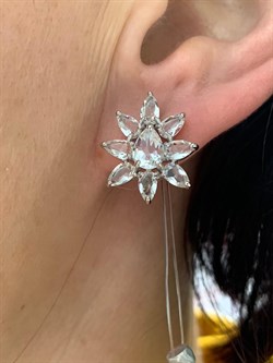 *Серьги Горный Хрусталь арт. 02-2409/00ГХ-00-921 вес 5,28 г - фото 150931 *Серьги Горный Хрусталь арт. 02-2409/00ГХ-00-921 вес 5,28 г - фото 150931