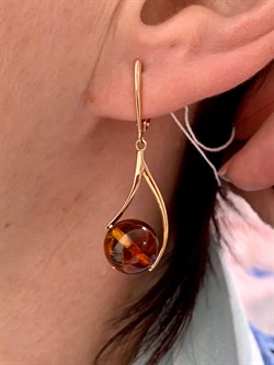 *Серьги Лунария Янтарь цв Красное арт. 02-3812-00-271-1110-46-386 вес 3,36 г - фото 151020 *Серьги Лунария Янтарь цв Красное арт. 02-3812-00-271-1110-46-386 вес 3,36 г - фото 151020