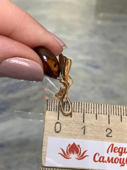 *Подвеска Барбарис Янтарь цв Красное арт. 03-2869-00-271-1110-46-064 вес 1,97 г - фото 151052