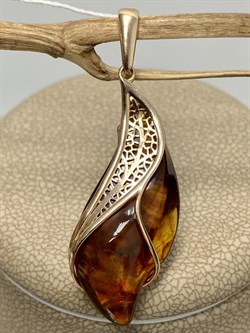 *Подвеска Лепесток Янтарь цв Красное арт. 03-2539-00-271-1110-46-080 вес 2,25 г - фото 151066 *Подвеска Лепесток Янтарь цв Красное арт. 03-2539-00-271-1110-46-080 вес 2,25 г - фото 151066