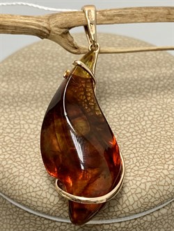 *Подвеска Лепесток Янтарь цв Красное арт. 03-2539-00-271-1110-46-080 вес 2,25 г - фото 151070 *Подвеска Лепесток Янтарь цв Красное арт. 03-2539-00-271-1110-46-080 вес 2,25 г - фото 151070