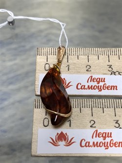 *Подвеска Лепесток Янтарь цв Красное арт. 03-2539-00-271-1110-46-080 вес 2,25 г - фото 151072 *Подвеска Лепесток Янтарь цв Красное арт. 03-2539-00-271-1110-46-080 вес 2,25 г - фото 151072