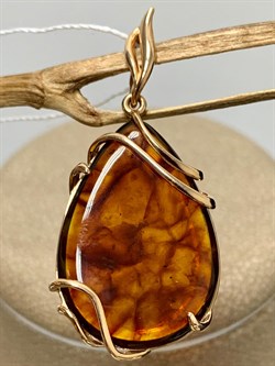 *Подвеска Капля Янтарь цв Красное арт. 03-2470-00-271-1110-46-291 вес 2,65 г - фото 151333 *Подвеска Капля Янтарь цв Красное арт. 03-2470-00-271-1110-46-291 вес 2,65 г - фото 151333