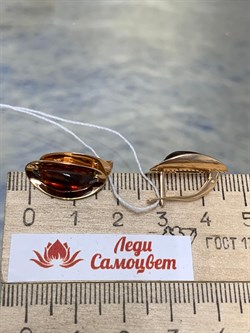 *Серьги Кофе Янтарь цв Красное арт. 02-4330-00-271-1110-46-545 вес 4,46 г - фото 151370 *Серьги Кофе Янтарь цв Красное арт. 02-4330-00-271-1110-46-545 вес 4,46 г - фото 151370