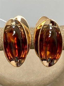 *Серьги Кофе Янтарь цв Красное арт. 02-4330-00-271-1110-46-545 вес 4,46 г - фото 151374 *Серьги Кофе Янтарь цв Красное арт. 02-4330-00-271-1110-46-545 вес 4,46 г - фото 151374