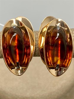 *Серьги Кофе Янтарь цв Красное арт. 02-4330-00-271-1110-46-545 вес 4,46 г - фото 151375 *Серьги Кофе Янтарь цв Красное арт. 02-4330-00-271-1110-46-545 вес 4,46 г - фото 151375