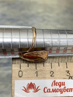 *Кольцо р.18 Кофе Янтарь цв Красное арт. 01-5045-01-271-1110-46-019 вес 2,18 г - фото 151416