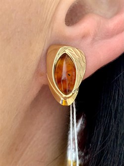 *Серьги Кофе Янтарь цв Красное арт. 02-3949-01-271-1110-46-778 вес 3,1 г - фото 151432 *Серьги Кофе Янтарь цв Красное арт. 02-3949-01-271-1110-46-778 вес 3,1 г - фото 151432