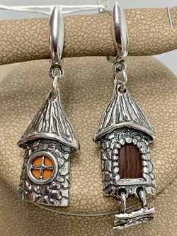 *Серьги Сказочный домик арт. 1653С-309 вес 8,8 г - фото 152022 *Серьги Сказочный домик арт. 1653С-309 вес 8,8 г - фото 152022