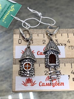 *Серьги Сказочный домик арт. 1653С-309 вес 8,8 г - фото 152027 *Серьги Сказочный домик арт. 1653С-309 вес 8,8 г - фото 152027