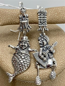 *Серьги Лесная тусовка арт. 1729С-401 вес 10,2 г - фото 152301 *Серьги Лесная тусовка арт. 1729С-401 вес 10,2 г - фото 152301