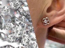 *Пусеты Клевер🍀 Белый Фианит арт. 02-1339/00КЦ-00-940 (вес 2,18 г) - фото 152753