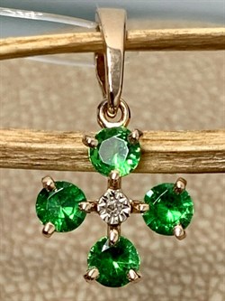 *Подвеска Цаворит цв Красное арт. 33832-132-575 вес 0,59 г - фото 152788