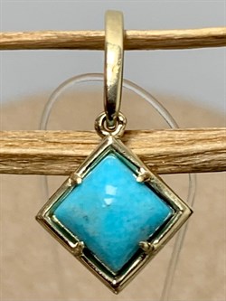 *Подвеска Бирюза Аризона цв Лимонное арт. 34694-312-454 (вес 0,78 г) - фото 152985