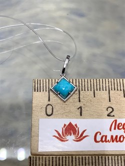 *Подвеска Бирюза Аризона цв Белое арт. 34694-212-407 (вес 0,78 г) - фото 152989